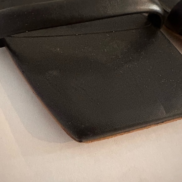 Cult Gaia Black Liz Leather Strappy Slide Women’s Sandals Bamboo Heel Size 39 9 - Picture 7 of 9